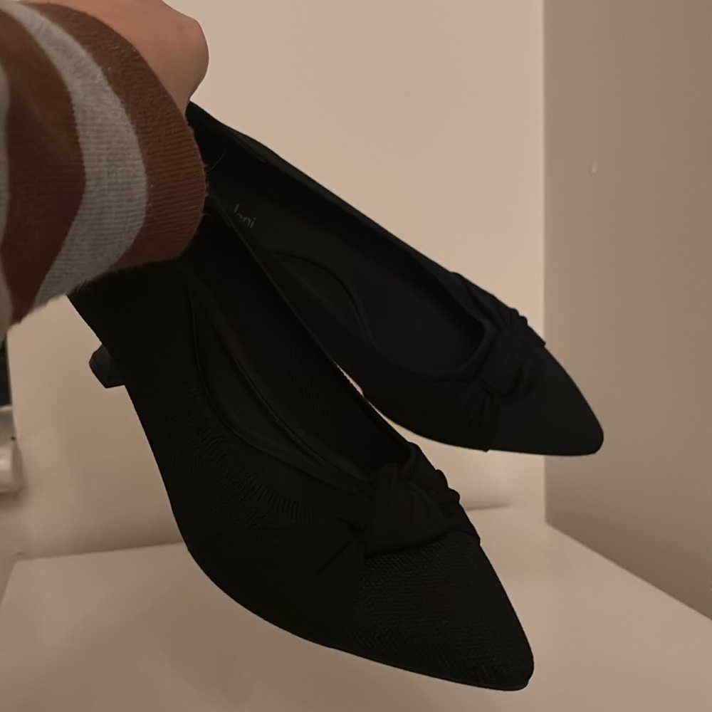 Black bow kitten heels size 9 dream pairs burudani